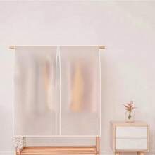 1pc Full Wrap Clothing Dust Cover Thickened PEVA Coat Dust Cover Translucent Floor Hanger Dust Bag, PEVA Clothing Dust Cover Fabric Box Set Cover For Home Hanging Coat Storage Bag, Floor Hanger Dust Cover Bedroom Drying Rack Dust Cover Fabric Translucent Coat Set Storage Bag Dormitory Supplies - Translucent (bottomless) - View 3