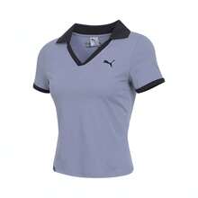 Puma Women All In Good Time Polo Knit Short T-Shirt 69277492