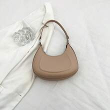 Solid Color Minimalist Luxury Five-Pointed Star Shoulder Bag - Khaki - View 3