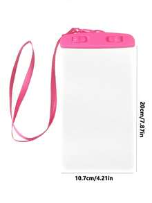 1pc Universal Waterproof Phone Pouch, Waterproof Phone Case With Touch Screen Function, Face Unlock, Suitable For Swimming, Rafting, Transparent, Waterproof Diving Bag, Waterproof Touch Screen, Underwater Photography, Dustproof, Shockproof, Rainproof, Waterproof, Floating Gear, Convenient Phone Case. - Multicolor - View 11