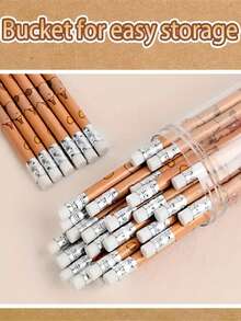 12 支/30 支带橡皮擦的返校水豚主题铅笔，适合艺术家和学生，以可爱的水豚插图为特色，可用于绘画、素描和写作 - 彩色 - 查看 7