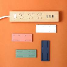 Power Strip Holder, Household Sticker, Wall-Mounted Storage, Seamless Row Plug-In, Non-Punching Plug-In Board Socket, Wall-Mounted Paste Type