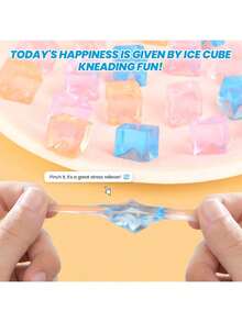 3pcs/6pcs Squeeze Ice Cubes, Stress Relief Ice Cubes, Squeeze Toys, Stress Relief Toys, Popular Small Toys, Stress Relief Toys, Stress Relief, Fun Toys, Squeeze Ice Cube Toys, Stress Relief Ice Cube Toys, Squeeze Stress Relief Toys, Stress Relief Ice Cube Reliever, Squeeze Relaxation Tool, Stress Relief Ball, Squeeze Anti-Anxiety Toys - Multicolor - View 3