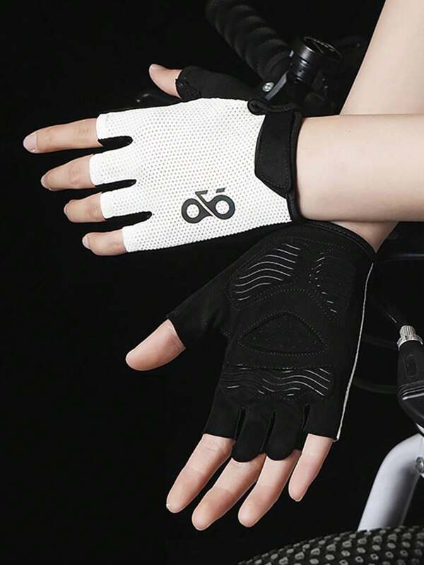 AOLIKES 1 Pair Half Finger Cycling Gloves Men Women Anti Slip Shock Summer Bicycle Gloves Fingerless Sports Gym Training Bike Gloves