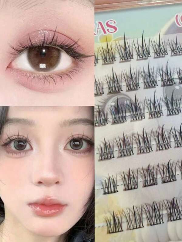 LAARAS neue Mode Wimpern ohne Kleber, Sonnenblumen Design Wimpern ohne Leim, natürlich gekräuselte wiederverwendbare Wimpern