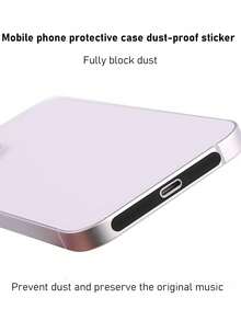 2片装超薄自粘金属防尘扬声器网罩保护膜，兼容 17/17 Air/17 Pro/17 Pro Max/16/16 Pro/16 Pro Max/15/14/13，保护听筒和充电口，确保音质，安装简便，防止灰尘进入。 - 黑色 - 查看 8