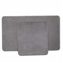 2-Piece Non-Slip Bathroom Rug Set – Soft 100% Polyester Mats With Dotted PVC Backing – Includes 50x80 Cm & 50x40 Cm Mats – Machine Washable, Durable & Quick-Drying – Ideal For Bathroom, Entryway, Kitchen, Indoor Use – Made In Turkey