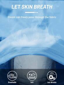 KEFITEVD Men's Rash Vest Rash Guard UV Shirts UPF 50+ Swim Top Short Sleeve Quick Dry T-Shirt For Surfing Running Hiking - Waterfall Blue - View 6