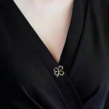 3 pièces Ensemble de broches fleuries élégantes pour femmes, broches en alliage avec design de pierres de verre de chat pour pull et écharpe, accessoires personnalisés pour l'école