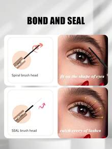 Asiteo 套装包含：5毫升睫毛胶水+5毫升定型液；以及5毫升睫毛卸除液。睫毛胶水、睫毛刷、单根睫毛专用胶水，适用于DIY睫毛嫁接，持久耐用，另附睫毛胶水卸除液。 - 彩色 - 查看 4