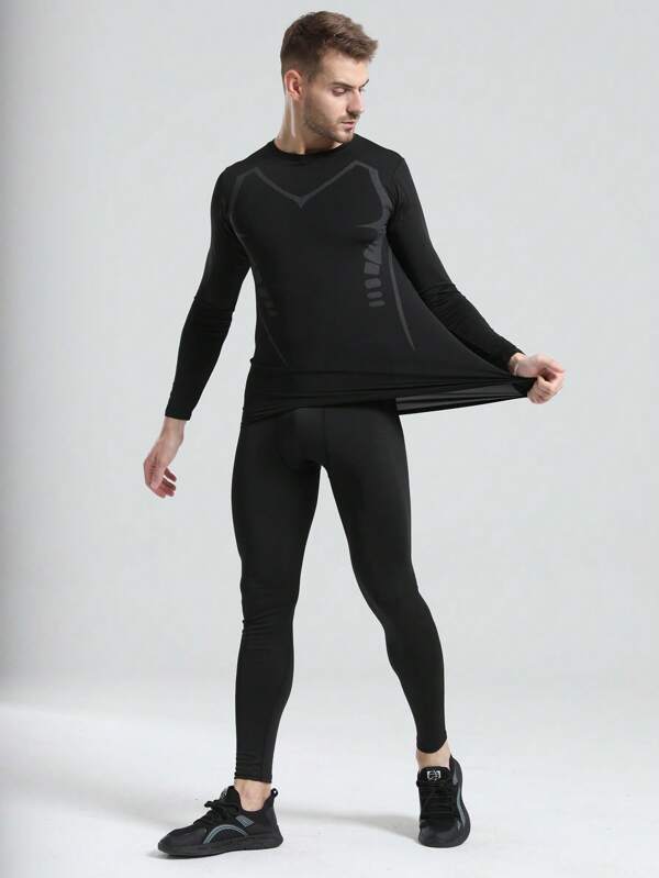 Men's Autumn/Winter Sports & Casual Tracksuit Set, Suitable For Running, Basketball, Gym