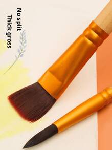 10PCS/5PCS Four Season Universal 10 Round Flat Head Pointed Brush Nylon Hair Artist Acrylic Paint Brush Suitable For Acrylic Oil Painting Watercolor, Facial Nail Art, Micro Section Painting And Rock Painting, Black Oil Painting Brush Red Pole Nylon Hair Oil Painting Brush Watercolor Brush Watercolor Brush Children's Painting Brush Macaron Color Matching Halloween Party Painting Tool Gift