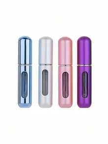 1/4件夏季香水瓶高级便携式化妆品瓶男女香水分装喷雾瓶细腻水雾可重复使用迷你底部灌装香水分装工具适合旅行便携5ml - 彩色 - 查看 9