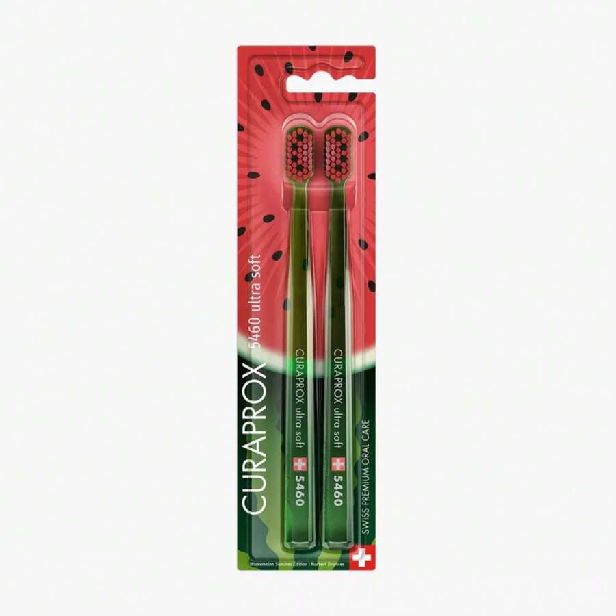 Curaprox CS 5460 Watermelon Summer Edition, Ultra Soft Toothbrush For Gentle And Powerful Daily Cleaning