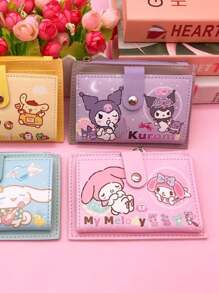 Sanrio 1 PC Sanrio For Hello Kitty & For Cinnamoroll Multi-Pocket Wallet - Adjustable Strap, Zipper Closure, Coin Holder, Card Holder, And Note Compartment - Available In Pastel Colors, Ideal For Girl, Coin Holder Wallet | Playful Accessory | Adjustable Strap Closure, For Hello Kitty Wallet