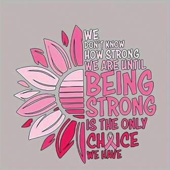 1 件/2 件/3 件乳腺癌宣传热转印贴纸 - 粉红丝带向日葵图案，带有励志语录，耐用塑料热压贴纸，适用于 T 恤、牛仔裤、背包和帆布包（白色），乳腺癌宣传商品，励志服饰，鲜艳色彩