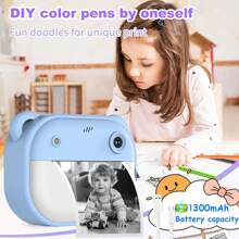 Sofort-Muster Kamera für Kinder, 1080P HD Digitalkamera für Kinder, Lernspielzeug für Kinder von 3-12 Jahren, Kamera Geschenke für Geburtstag Urlaub Reise