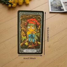 Gothic Tarot Cards - Premium Cardstock, Mystical Artwork, Vibrant Colors And Ornate Borders, Suitable For Holiday Gifts, Camping Parties, Outdoor Games, Divination, Gothic Decor, Captivating Illustrations, Luxury Paper Cards - Dark Mansion - View 4