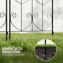 Rankgitter Metall 2er Set zum Stecken rostfrei Rankhilfe mit Vogeldesign für Kletterpflanzen 50x120 cm Spalier für Zimmerpflanzen Pflanzenspalier für Tomaten Blumen Kletterpflanzen Schwarz