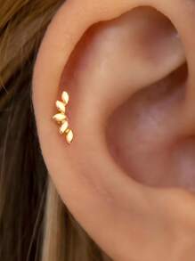 Brincos de calibre 16 com parte traseira plana, piercing de cartilagem, tragus, hélice, concha, joias hipoalergênicas de aço inoxidável