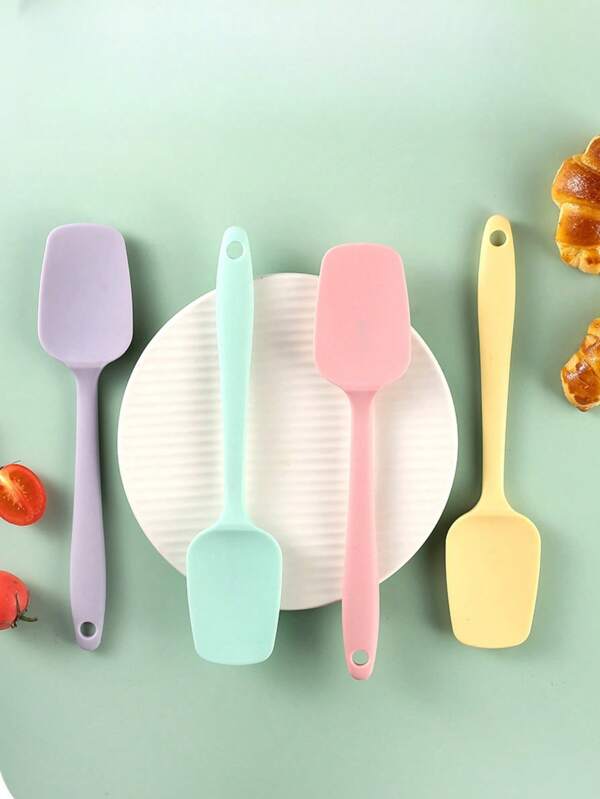 1pc Cream Butter Spatula Silicone Material Gravy Sauce Mini Scraper, Easy To Clean, Suitable For Home, Restaurant, Bakery, Kitchen Baking Tool Set