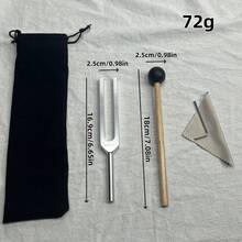 4 Sizes Aluminum Tuning Forks Set With Pouch, Frequency Relaxation Device, Volume Standard - Multicolor - View 11