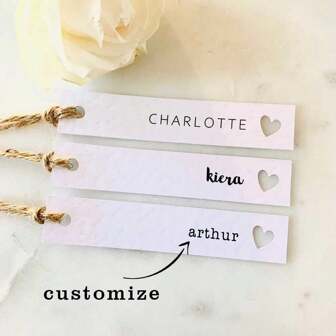 Customized Cardboard For Weddings, Parties, Gift Boxes, Custom Wedding Labels, Personalized Wedding Name Tags, Party Labels