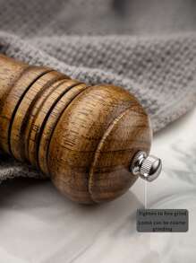 1 pieza Molinillo de pimienta manual de 5"/8"/10", Molinillo de pimienta/especias de madera de roble, Frasco para condimentos, Suministros para fiestas de Halloween y Navidad