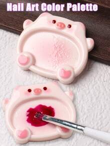 FULL BEAUTY 2件套猫形调色盘美甲调色盘凝胶指甲油美甲绘画板凝胶指甲油调色盘美甲工具美甲化妆调色盘DIY（粉色），美甲用品，美甲工具，美甲艺术工具，返校季，美甲，美甲工具（适用于假指甲） - 彩色 - 查看 9