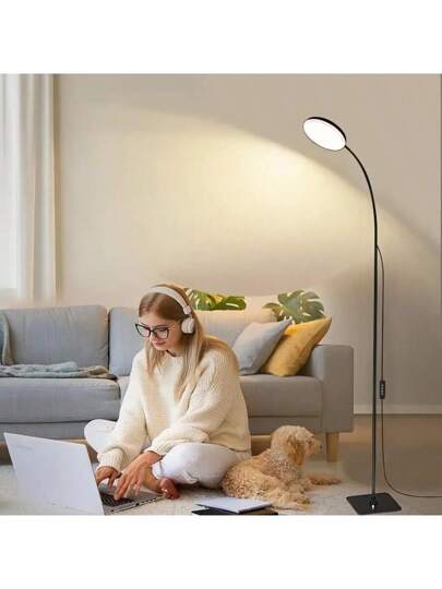 Yogle Circular Vloer Lamp 168 LED Remote Control, In Convertible Lamp/Table Lamp, 360° Adjustable Gooseneck [3 Temperature 10 Brightness Levels] view 5