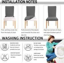 6 Pack Chair Covers For Dining Room,Soft Spandex Removable Washable Anti-Dust Seat Slipcover, Protector For Hotel,Office,Ceremony,Banquet Wedding Party(Beige, Set Of 6) - Khaki - View 7