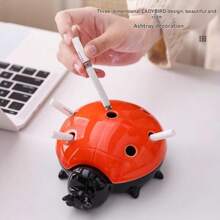 1 pièce Cendrier en céramique charmant en forme de crabe avec couvercle - anti-mouches, décoration de bureau à la maison, de forme asymétrique, sans électricité