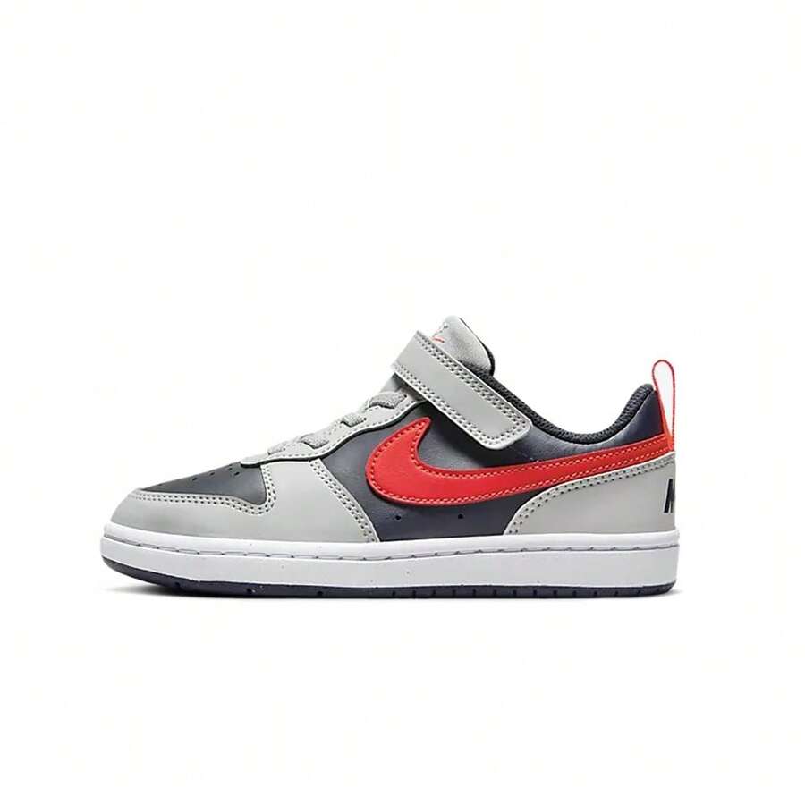 Nike COURT BOROUGH LOW RECRAFT (PS) Zapatillas de deporte para adolescentes de moda casual, versátiles y cómodas - Rojo grisáceo - Ver 1