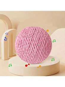 1 szt. Zabawka do drapania dla kota, interaktywna zabawka dźwiękowa, zabawka do żucia odporna na zarysowania, towarzysz zwierząt domowych, ciekawa zabawka z sizalu, odpowiednia dla kotów do gonienia i zabawy zabawkami