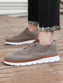 أحذية رياضية كاجوال مريحة متعددة الاستخدامات للرجال - كاكي - مشاهدة 5