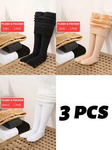 女童200克保暖内衬连裤袜，纯色不透明连裤袜，适合秋冬季穿着 - 彩色 - 查看 28