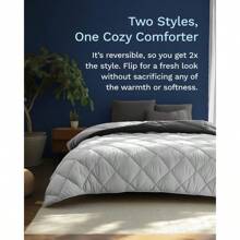 All Seasons Twin Twin XL Down Alternative Reversible Quilted Comforter Breathable Twin Extra Long Premium Soft Microfiber Gray