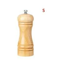 1 pieza Molinillo de pimienta manual de 5"/8"/10", Molinillo de pimienta/especias de madera de roble, Frasco para condimentos, Suministros para fiestas de Halloween y Navidad