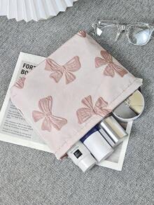 Cute Cartoon Girlish Cosmetic Bag Coin Purse, Versatile Fashion Small Compact Makeup Bag, Ladies Discreet Sanitary Pad Holder, Zipper Closure Elegant Makeup Pouch, Small Cute Quilted Linen Cosmetic Bag, Children's Festival Gift, Suitable For Various Occasions, Soft Lightweight Portable Makeup Bag, Portable Lipstick Bag & Coin Purse Travel Essentials Vacation Summer Holiday Back To School School Stuff Bag For School Travel Bag For Women Makeup Bag For Travel - Multicolor - View 8