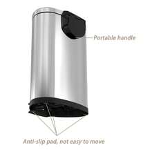 Kitchen Trash Can With Lid, 55 Liter/14.5 Gallon Semi Round Large Step Garbage Can, Soft Close Satin Stainless Steel Trash Bin For Bathroom Office - Multicolor - View 9