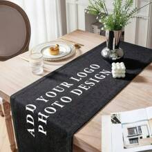 1pc Custom Personalized Table Flags 13x72 Inch - Blank Polyester Table Runners For Weddings, Birthdays, Christmas, Valentine's Day - Reusable Party Decorations & Photo Backdrops ﻿