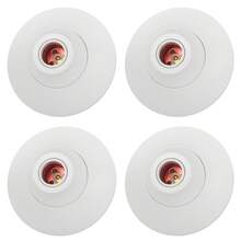 CILIA 1/2/4pcs,Lamp Bulb Socket, E26/E27 ,Screw Light Shade,Textured Roundness Petal Embossed Ceiling Bulb Fixing Holder, For Home