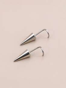 1pc/2pcs Spike Nose Studs, Nose Ring 20g Nostril Screw Ring With Complete Range Of Cone And Spike Sizes Nose Piercing, Nose Jewelry, Nose Pin