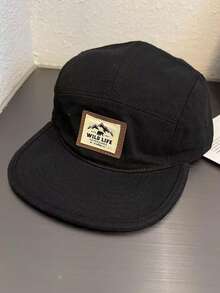 New 5-Panel Baseball Cap With Letter Embroidery, Fast Drying, Japanese Style Flat Brim, Unisex Outdoor Casual Breathable Adjustable Hat - A - View 8