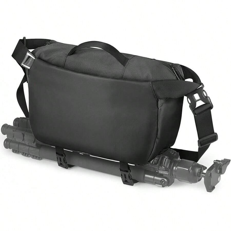 Camera Sling Bag, Waterproof Camera With Tripod Holder, DSLR/SLR/Mirrorless Cameras Shoulder Bag, Crossbody Camera Bags Photography (Black) - 黑色 - 查看 1