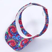 1pc Colorful Tie-Dye Visor Hat, New Spring/Summer Unisex Outdoor Sun Protection Hat