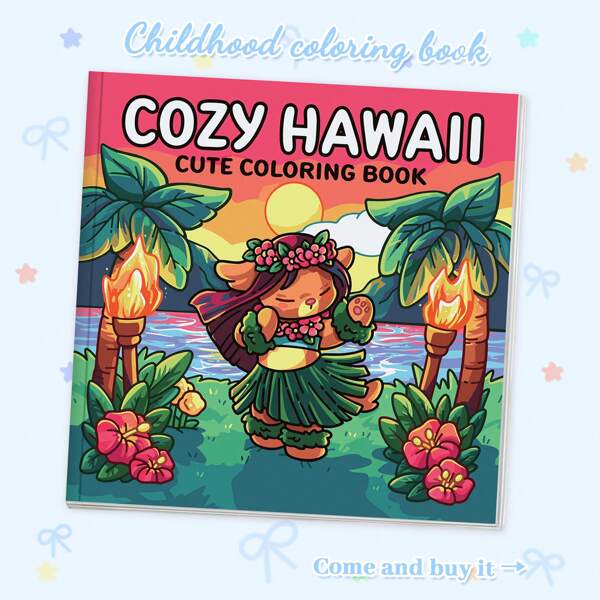 Livre de coloriage cocooning et apaisant pour adulte sur Hawaï, captant le charme nonchalant et décontracté des paysages des îles - ombres des palmiers de noix de coco, couchers de soleil magnifiques et douces vagues de l'océan sur papier. Les pages intérieures utilisent du papier épais protecteur pour les yeux, permettant une création fluide avec des marqueurs sans que l'encre ne bave. Parfait pour un cadeau d'anniversaire ou une fête des enfants ! Rentrée scolaire, fournitures scolaires