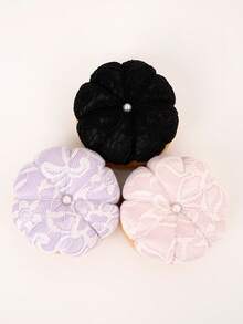 Handmade Lace Pumpkin Pin Cushion With Solid Wood Base – Vintage Sewing Accessory - Multicolor - View 6