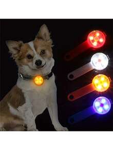 Cherry-Shaped LED Glowing Dog Collar, Anti-Lost Dog Collar Pendant Pet ID Tag Light, 4 Colors Available - 彩色 - 查看 1