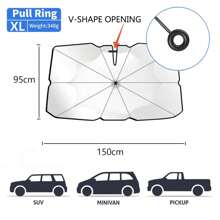 Car Sunshade Windshield Umbrella Front Sun Shade Parasol Foldable Summer Protection Car Seat Heat Insulation Car Accessories